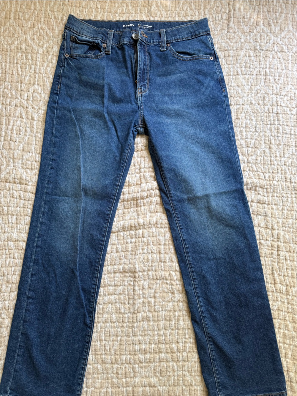 Old Navy Boys Straight Jeans — Dark Blue Denim